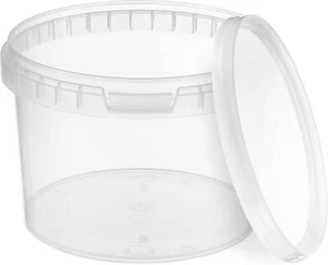 Seau avec couvercle 0,5 0,6 1 3 5 10 20 30 L litre seau vide seau de qualité alimentaire - Photo 1/31