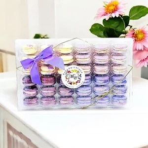 Purple Vibe: A Flavorful Quartet of French Macarons in One Set | 36 Pack - Picture 1 of 3