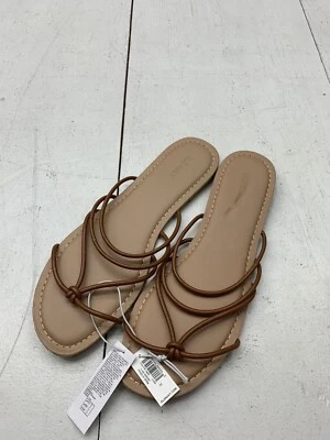 Old Navy Womens Brown Faux Leather Strappy Sandals Size 11 - Image 1 of 4