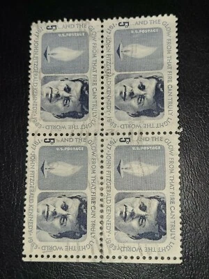 SCOTT # 1246 John Kennedy Memorial Issue U.S. Stamps Used - Block of 4 - #3235 - Image 1 of 2
