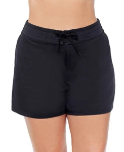 Island Escape Women's Plus 4" Size Beach Board Shorts - Picture 1 of 6