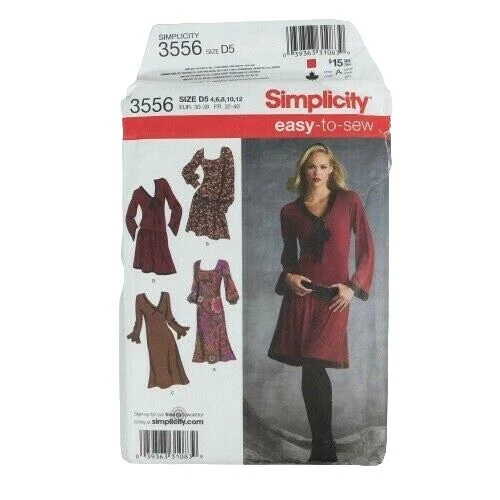 Simplicity 3556 Misses Petite A-Line Dropped Waist Dress Sewing Pattern Sz 4-12  - Image 1 of 4