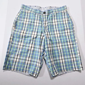 Tommy Bahama Men 28 Plaid Reversible Porto De Palm Beach Hut Blue Shorts T822854 - Picture 1 of 12