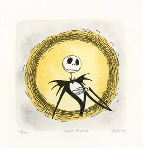 Jack Skellington Nightmare Before Christmas Sowa Reiser/500 handbemalte Etch 1 - Bild 1 von 4