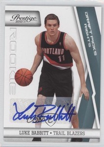 2010-11 Prestige Draft Picks Rights Auto /199 Luke Babbitt #166 Rookie Auto RC