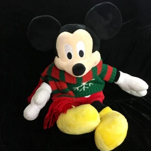 2009 Disney Store Mickey Mouse Christmas Holiday Plush 18" Stuffed Animal - Picture 1 of 2
