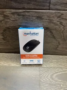 Manhattan Silhouette Optical USB Mouse Black New 177658 PC MAC Compatible - Picture 1 of 3