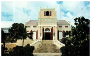 St. Thomas Virgin Islands Lutheran Church Travel c1960's Vintage Chrome Postcard - Picture 1 of 3