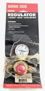 NOS! Regolatore acetilene vintage Goss modello EA-2G con raccordo tubo "A" - Foto 1 di 9