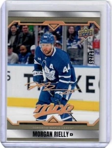 Tarjeta insertada Morgan Rielly Super Script 2024-25 Upper Deck MVP/25 hojas de arce - Imagen 1 de 2