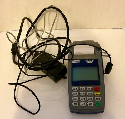 First Data FD50 Credit Card Terminal (Good Condition) W/ THERMAL PAPER  - Image 1 of 3