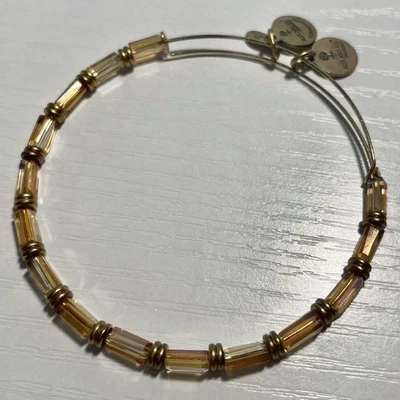 Pulseira de lona topázio Alex and Ani Starlit ouro rafaeliano - Imagem 1 de 3