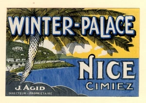 Vintage Kofferaufkleber HOTEL WINTERPALACE schön - Bild 1 von 1