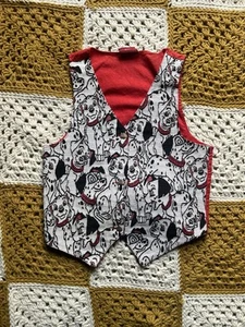 Vintage 90s Disney 101 Dalmatians Button Vest Kids Tapestry - Picture 1 of 7