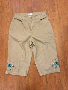 Bermudas bordadas vintage de Christopher & Banks en las Bahamas para mujer talla 4 - Imagen 1 de 4