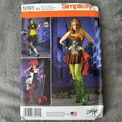 Simplicity Pattern 1091 Sz 14-22 Anime Villain Sailor Flirty Cosplay Costume - Image 1 of 4