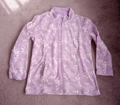 NEW. Anne de Lancay Women's Lilac & White Fleece Jacket Size M. CHARITY SALE - Image 1 of 4
