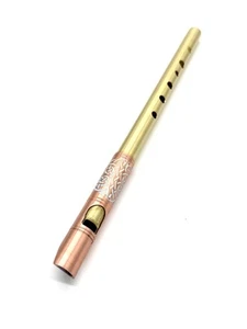 Signature Brass & Copper High D Irish Tin Penny Whistle By Nick Metcalf tunable - Picture 1 of 7