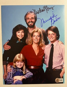 Michael Gross & Meredith Baxter Signed 8x10 Photo Family Ties Autograph Beckett - Picture 1 of 3