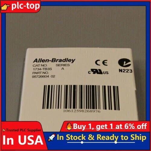 AB 1734-TB3S SER A POINT I/O Module PLC Terminal 1734TB3S New Factory Sealed - Image 1 of 1