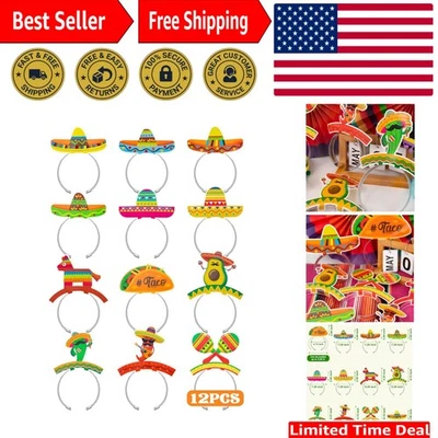 Diademas Sombrero Tamaño Universal, 12 Diseños Coloridos para Cada Celebración Foto 1 de 4