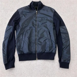 Prada Men's Knit Nylon Jacket XL Drivers Navy Blue from Japan - Picture 1 of 24
