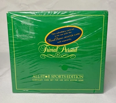 Trivial Pursuit ALL STAR SPORTS Edition Green Subsidiary Card Set FACTORY SEALED - Image 1 of 3