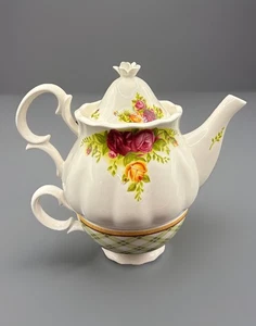 Vintage Royal Albert Old Country Roses Tea For One Set Floral Pattern - Picture 1 of 13