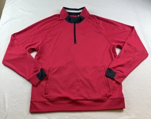 Cutter & Buck Mens CB Drytec 1/4 Zip Pullover Large Red 50+ UPF - Picture 1 of 13