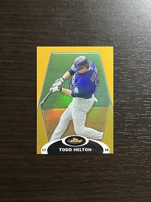 TODD HELTON 2008 Topps Finest GOLD REFRACTOR /50! Card #122 Colorado Rockies - Image 1 of 2