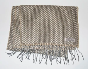 Foxford Lammwollschal beige Rauten geometrisches Muster BRANDNEU MIT ETIKETT - Bild 1 von 4