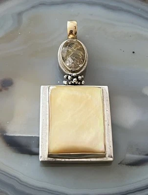 Pingente de pérola Michael Dawkins prata esterlina 925/14k (ácido Tst) - Imagem 1 de 4