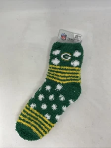 Green Bay Packers Damen weiche flauschige flauschige NFL Team Söckchen Einheitsgröße - Bild 1 von 3