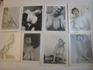 Lote de 8 bellezas foto tetona vintage de los años 50, arriesgadas, desnudas... # 900, 5x4 pulgadas - Imagen 1 de 3