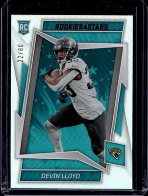 2022 Panini Rookies & Stars Devin Lloyd RC Longevity Rookie #22/80 Jaguars - Image 1 of 2
