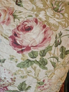 Cottage Core BOHO LG Almohada Acolchada Floral Rosa Jardín Flecos Crema 25 x 21 - Imagen 1 de 13