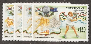1988 Aitutaki Cook Islands Sc# 414-17 - Seoul Summer Olympic. MNH set Cv$9.75 - Picture 1 of 1