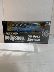 Ford Boss 302 Mustang 1970 azul 1:18 nuevo en caja American Muscle Die Cast conjunto de actividad - Imagen 1 de 16