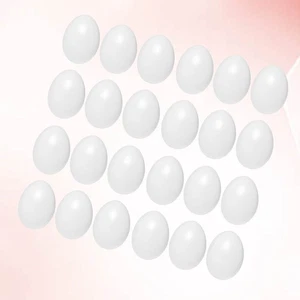 60 Piezas Huevos Falsos Blancos Plástico Artificial Huevos de Pollo Pintura Juguetes para Niños - Imagen 1 de 12