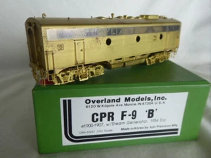 HO BRASS OVERLAND MODELS OMI CANADIAN PACIFIC RAILWAY F-9B, NEW IN BOX,NEVER RUN - Picture 1 of 12