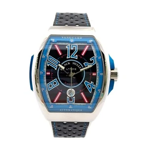 2024 Franck Muller 45mm # V45DTRCG - Vanguard Racing Automatic Black and Blue Ac - Picture 1 of 4
