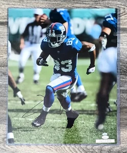 JSA CERTIFIED SINORICE MOSS AUTOGRAPH PHOTO 16X20 AUTO MIAMI HURRICANES GIANTS - Picture 1 of 4