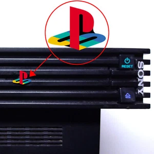 PlayStation Logo - Custom FAT PlayStation 2 (PS2) Console Tray Sticker - Picture 1 of 6