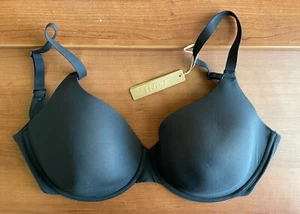 SKIMS Kim K. Fits Everybody T-Shirt Demi Bra Size 34DDD Onyx BR-UWR-2294 NWT - Picture 1 of 3