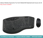 Adesso Tru-Form Wireless Ergonomic Media 1600 Keyboard and mouse WKB-1600CB-UK