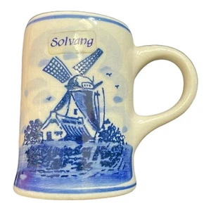 Vintage Royal Delft Blue WINDMILL Dutch Pottery Mini Mug - Picture 1 of 6