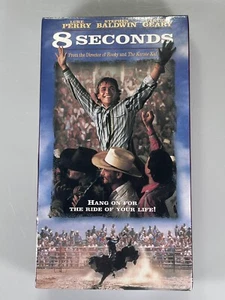 RARE OOP! 8 SECONDS (1994 VHS) FACTORY SEALED W/WATERMARKS - Luke Perry - Picture 1 of 7