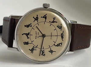 RELOJ PULSERA POLJOT de luxe 23J Ultra SLIM 2209 URSR vintage HOMBRE esfera camasuta - Imagen 1 de 12