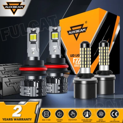 Светодиодная фара для Chevy Cavalier 2000-2005 CANBUS 6500K 9007 880 высокая низкая противотуманная 4X - Изображение 1 из 4