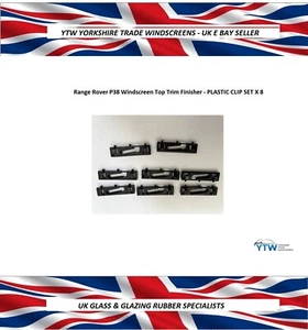 Range Rover P38 Windscreen Top Trim Finisher - PLASTIC CLIP SET X 8 - Picture 1 of 1